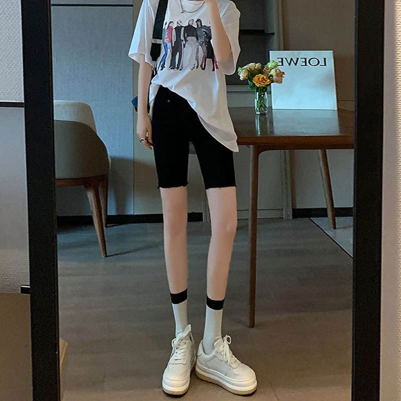 Cycling Shorts For Commute - Черные джинсовые короткие шорты для женщин,