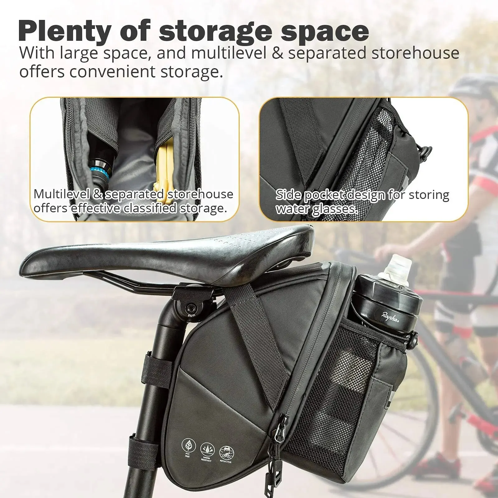 Велосипедная седельная сумка,  – обзор и цена Saddle Bag Under Seat