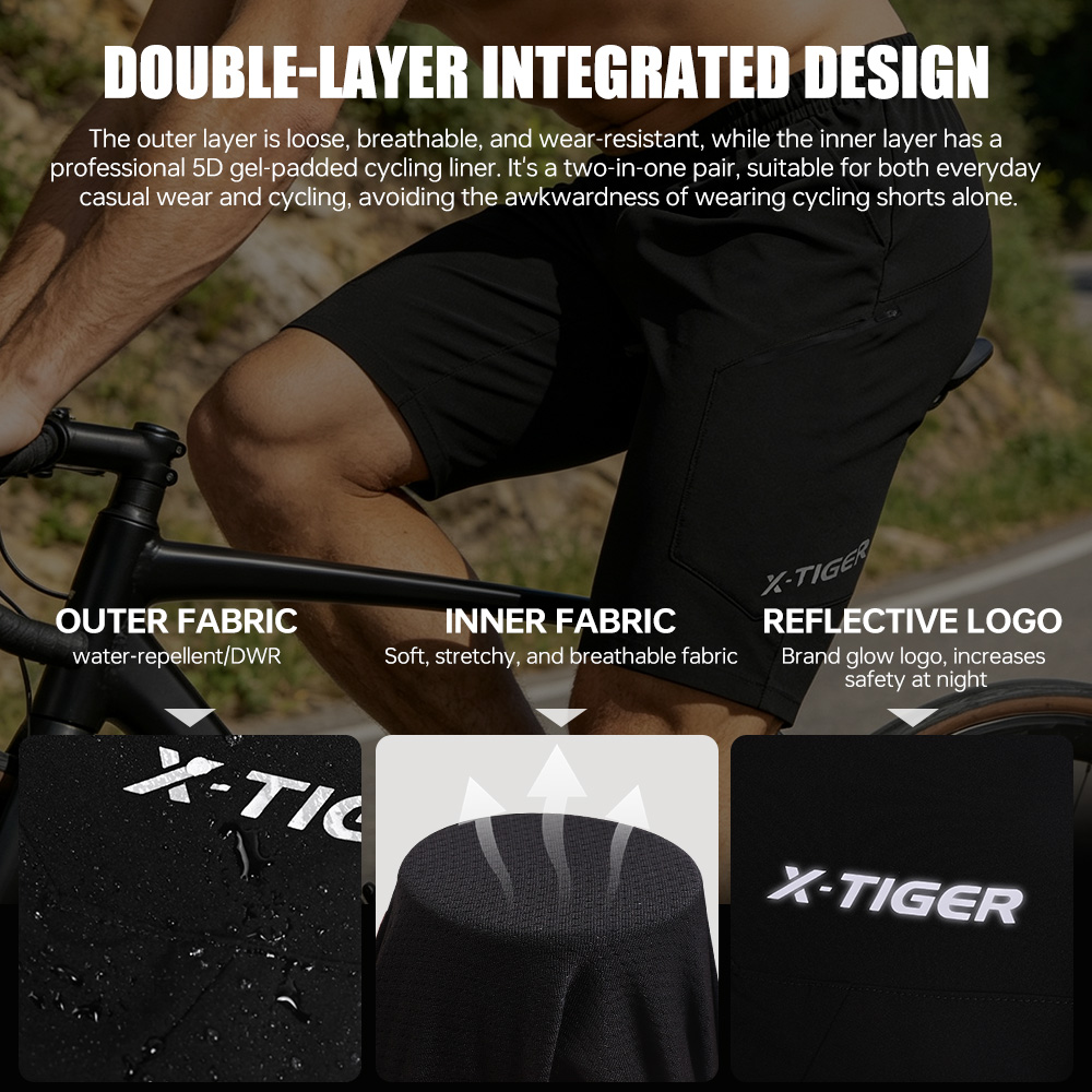 Велосипедные шорты X-TIGER 2 в – обзор и цена Cycling Shorts For Commute
